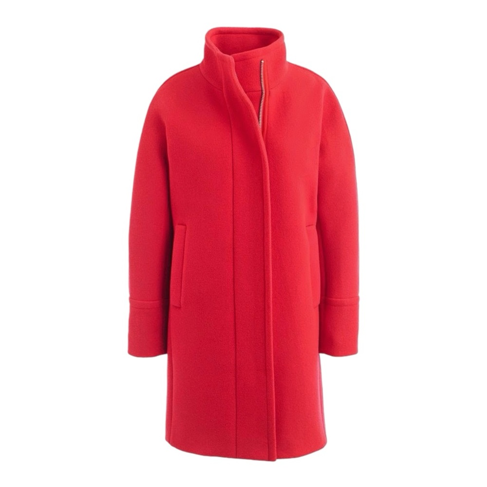 J.CREW FACTORY Wool-Blend City Coat - Red
